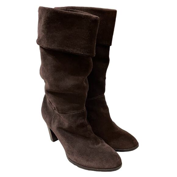 Ann Taylor Shoes - Ann Taylor High Heel Suede Boots Brown 7.5